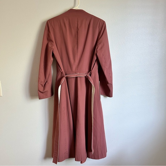 Vintage 60’s-70’s | Rain Shedder | Dusty Rose Midi Length Trench-Coat | Size S - Picture 7 of 10